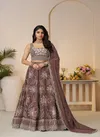 Kf 28 Onion Satin Silk Sequin Work Bridal Lehenga Wholsale Online